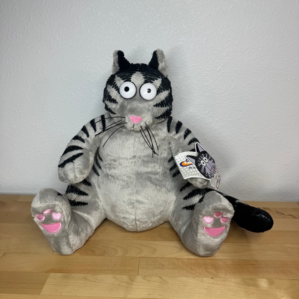 Crazy Shirts B. Kliban Cat Grey Striped Tabby Plush Stuffed Animal JHD1-3798 NWT
